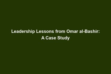leadership imperative case study